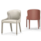 Chair with structure in solid beech and plywood, padded and upholstered in fabric, leather or leather-like technological fabric (many colours available).... Read more