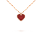 Sweet Alhambra心形吊坠 - VCARN59N00- Van Cleef & Arpels : Sweet Alhambra心形吊坠，玫瑰金，红玉髓