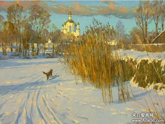 清新风景油画 -油画欣赏-爱画网