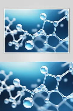 AI数字艺术医美液体泡泡分子3d医疗模型