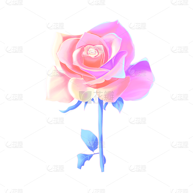 七夕情人节玫瑰元素