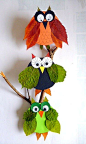 leaf owls #kids #creative #kidscreative #crafts: 