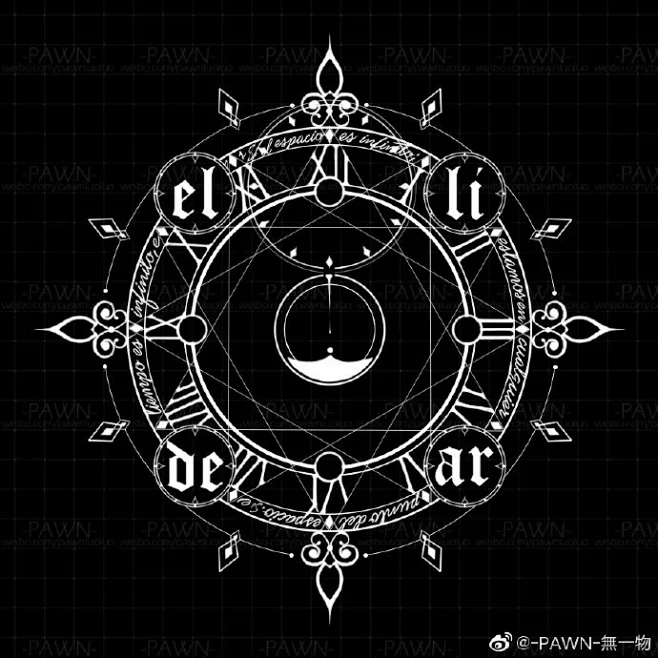 幻书OP沙之书的法阵设计。法阵设计，一般就是提取角色关键词，比如沙漏、时间、书本身内容。于是融合时针、沙漏、钟表和沙之书的法阵就设计出来了 ...