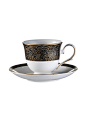 Lenox 王朝系列18K金骨瓷咖啡杯碟-tmall.com天猫