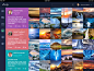 Colourful Traveler Application Dashboard Free PSD