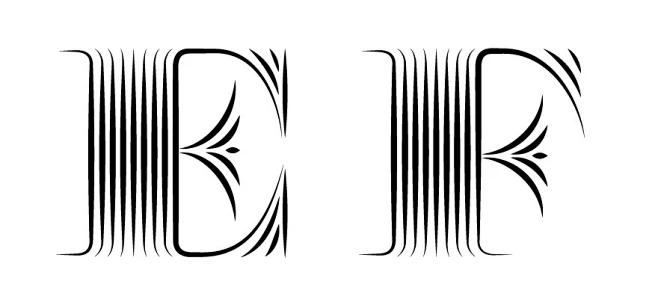 reflected font font design display font decorative font Bespoke Font ...