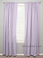 Curtain Panel  Lavender White Chevron by leahashleyokc on Etsy, $45.00