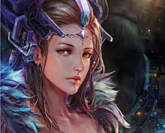 机械妹子·-CY夜冥_原画·头像·角色_涂鸦王国插画