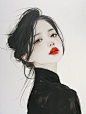 高冷女士插画