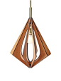 Woodbridge Lighting Foresee 1-Light Mini-Pendant, Classic Brass/Cherry; $99