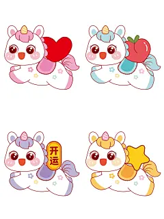 马宝宝奔腾卡通插画518-65