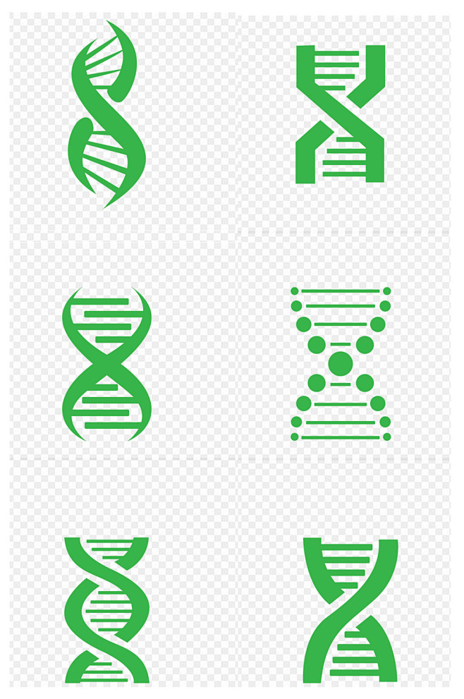 医疗DNA生物遗传序列图标免扣元素