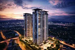 居住小区房地产楼盘鸟瞰摄影图