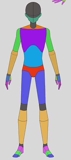 1.正面人体参考花瓣网陪你做生活的设计师