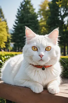 白毛宠物猫咪摄影图图片