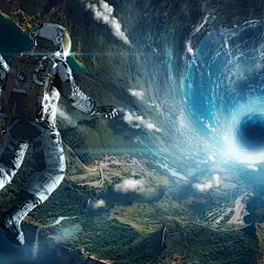 The Verge : Inspired by the book &quot;Rendezvous with Rama&quot; of Arthur C. Clarke, our computer generated astronaut meets the world's ending in a highly detailed vortex. By seamlessly matte painting over 100 aerial pictures of giant proportions, our a