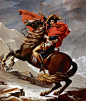 Napoleon crossing the Alps Malmaison《拿破仑翻越阿尔卑斯山》 德国柏林夏洛滕堡宫保存版本 (2)