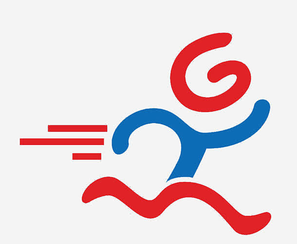 简单线条跑腿png