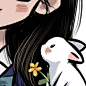情侣头像 女生兔子