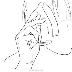 各种动态角度手部线稿参考
.
手绘速写人物插画临摹必备 ​​​​