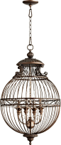 Quorum Lighting Birdcage Traditional Foyer Light X-68-4-3776 - traditional - Ceiling Lighting - Arcadian Home & Lighting