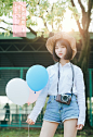 气球少女 - 人像, 佳能, 50mm, 小清新, 上海, 日系 - 发呆的L先生 - 图虫摄影网