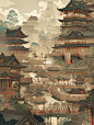 Ai古风插画| 假如古时候的重庆是这样的