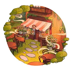 #设计美学# #插画# 
插画师lanajay_art的用色太舒适了，温柔的暖色系搭配丰富的场景，画面细节精美无比 ​​​​