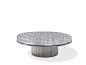 Low round glass coffee table MILLER | Round coffee table by HESSENTIA | Cornelio Cappellini_2