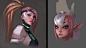 Vainglory: Head Studies, Julia Yurtsev : Some head studies I did for a variety of Vainglory heroes. Some were done to help realize new heroes; Kinetic was done for fun.

Anka was designed by Michelle Hardy.
Kinetic was designed by Mushk Rizvi.
Malene was 