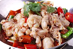 高清美食菜谱干锅牛蛙田鸡JPG图片