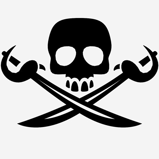 骷髅海盗骷髅和十字骨图标_88ICON ...