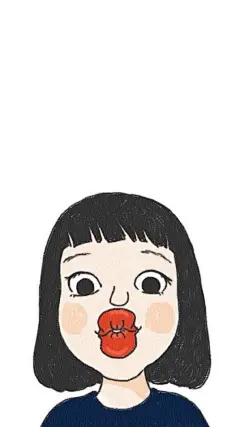 iPhone壁纸 萌物 可爱 背景 套图 韩系 插画 素材 手绘女孩╯з ︶ღ 麽麽