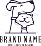 creative logo design dog and cat template