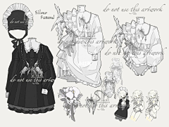 万事亨通堆金积玉采集到服饰插画 服设