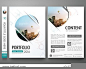 Brochure design template vector. Abstract circle cover book portfolio minimal presentation poster. City concept in A4 layout. Flyers report business magazine.