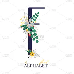 英文字母F,可爱的,英语,请柬,贺卡,背景分离,字母,环境,花,画画