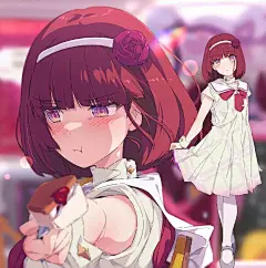 【美图】小清新萌系美少女二次元壁纸插画