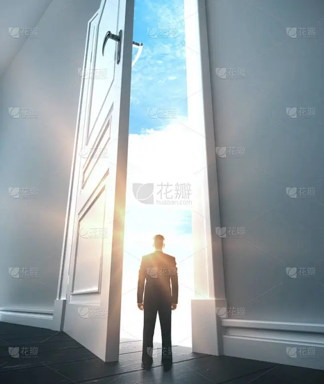 商人走进了敞开的大门。动机和启动概念.图片_室内-图片图片素材-花瓣网