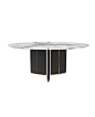 Algerone Dining Table | Luxxu | Modern Design and Living : Algerone is an opulent round dining table, inspired by architectural elements, it was designed to remind us of the unique strength and class that only marble has. The carrara marble circular top i