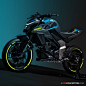 Photo by AutoConception.com on November 09, 2023. May be an image of motorcycle, scooter, wheel and text.