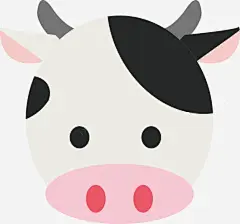 卡通牛图案小牛头像高清素材 png 页面网页 平面电商 创意素材 png素材