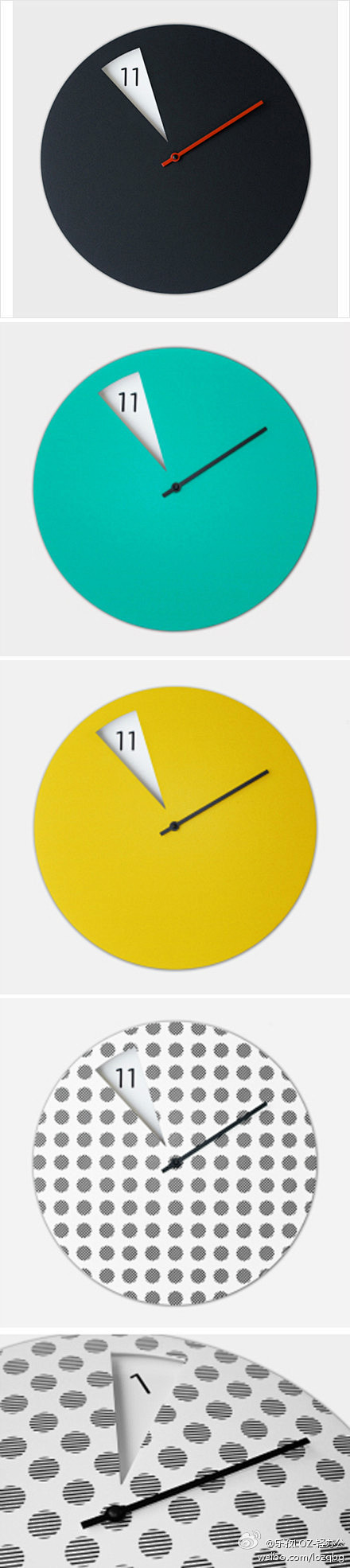 #乐孜·创意#【创意扇形小窗挂钟】来自意...