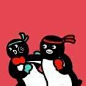 沙雕小企鹅走一波~ 
#沙雕企鹅表情包#  
#沙雕表情包# ​​​​