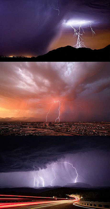 闪电划破天空摄影师olbinski使用长时间曝光捕捉到闪电划破天空的情景
