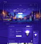 Bairamov studio city electricity ILLUSTRATION  Interface lighting service New York UI ux web site