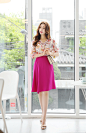 蝴蝶领结浪漫印花雪纺衫 : Romantic & Trendy Looks, Styleonme