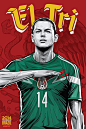 #2014巴西世界杯#32强插画版宣传海报创意设计（2）
