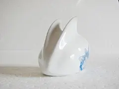 设计师 手绘青花瓷十二生肖兔 中秋节送玉兔 家居陶瓷小摆件@北坤人素材