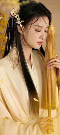 古风美女 闭眼 王楚然 手机壁纸